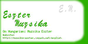 eszter muzsika business card